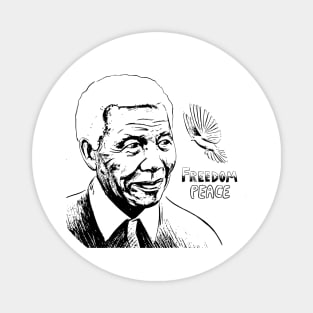 Nelson Mandela Freedom Peace Magnet